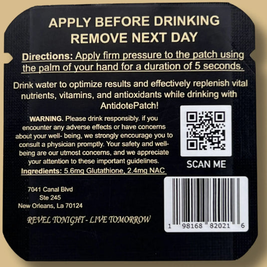 Antidote Hangover Patch (15 Pack) My Store